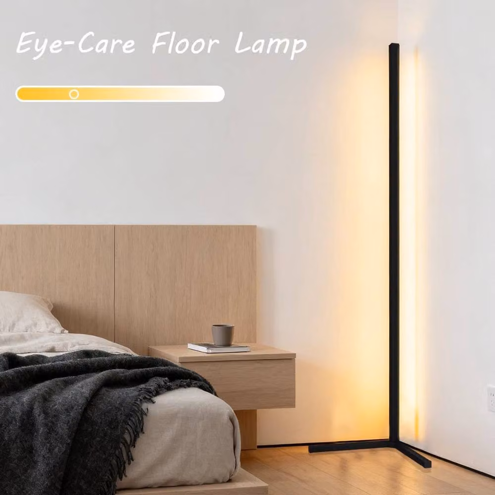 KORVIXA RGB LED Floor Corner Lamp in Black, Diameter: 40 cm, Height: 25 cm – 3