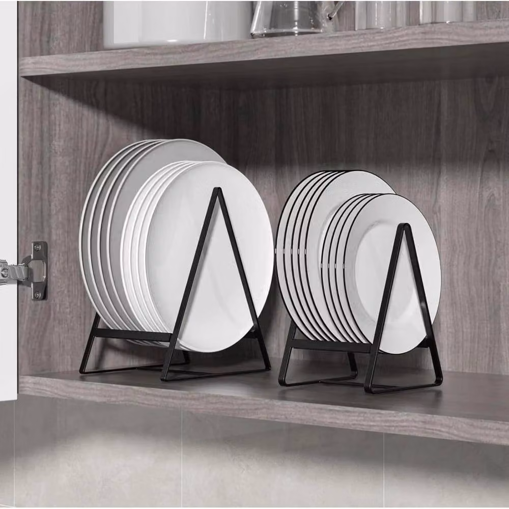 KORVIXA 2 Pack Metal Kitchen Plate Holders and Dish Racks in Black, 100 cm – 2