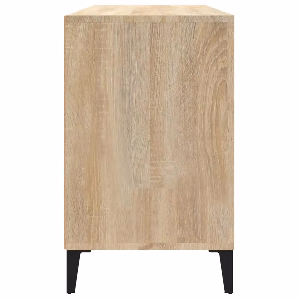 Berkfield Home Sonoma Oak Shoe Cabinet in Beige with Integrated Seat, W/D/H: 102 x 36 x 60 cm – 3