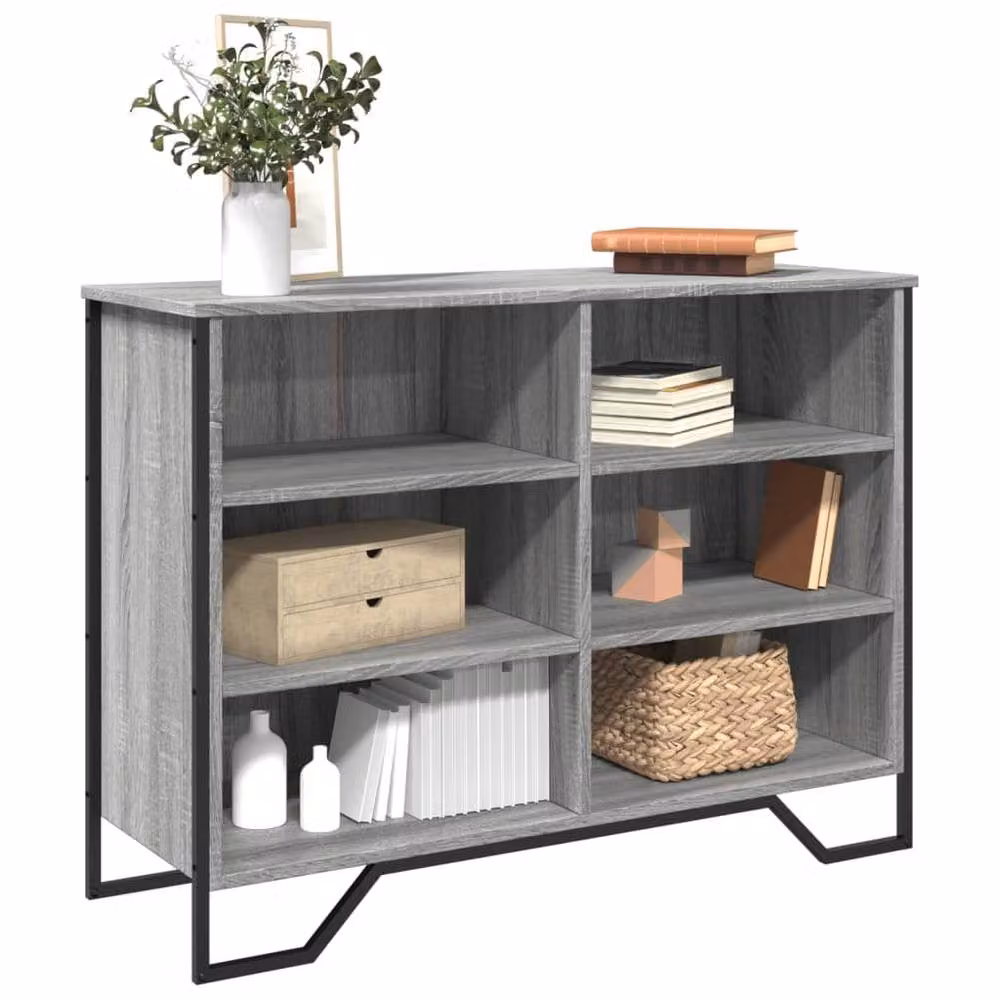 Berkfield Home Grey Sonoma Industrial Sideboard, W: 101 cm, D: 35.5 cm, H: 74.5 cm – 2