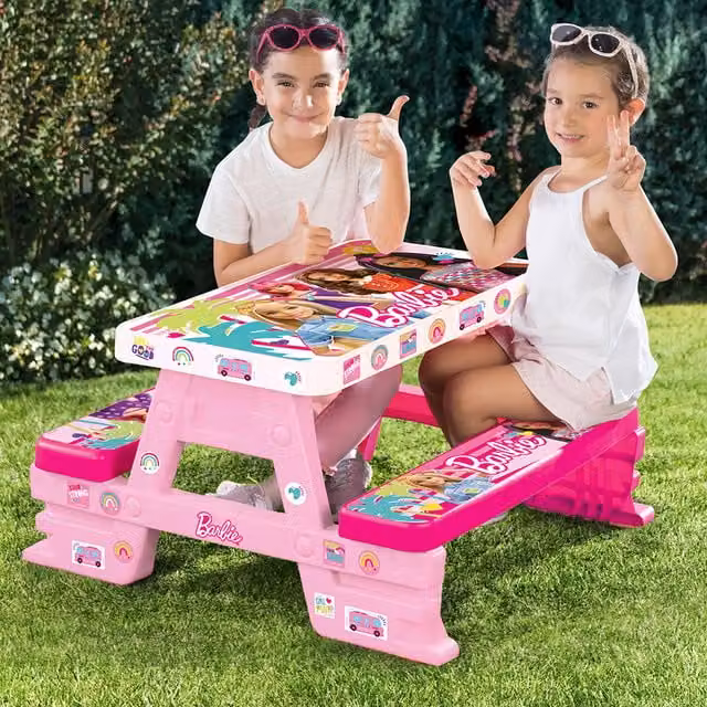 Dolu Pink Children's Picnic Table W: 42.0 cm, D: 69.0 cm, H: 42.0 cm