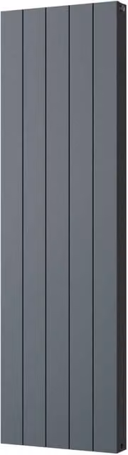 UK Radiators Thetford Anthracite Vertical Designer Radiator, Smooth Finish, W: 46.6 cm, H: 160 cm