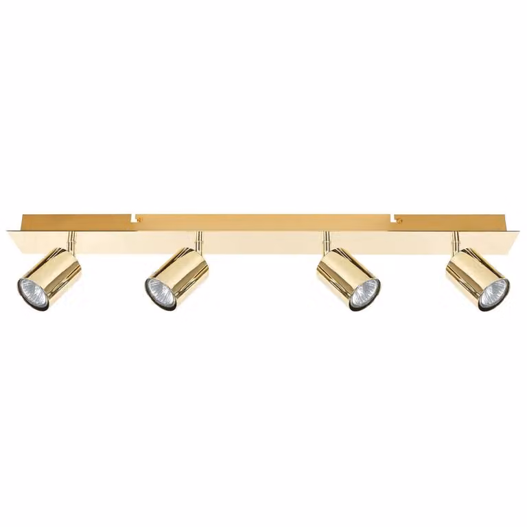 Wyld and Coco Gold/Brass 4-Light Adjustable LED Spotlight Ceiling Lamp