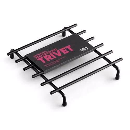 Kilo Deluxe Metal Trivet, Black, W/D: 24 x 24 cm