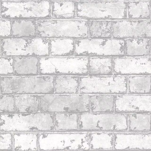 Muriva Stone Loft Brick Effect Wallpaper in White