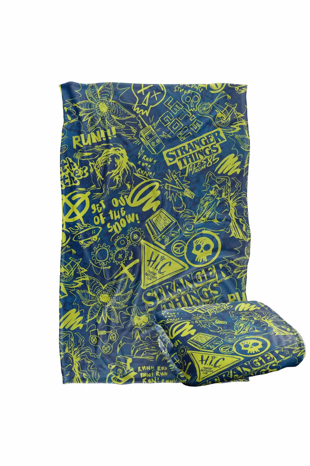 Netflix Stranger Things Tales From 85 Multicolour Acid Pattern Fleece Throw Blanket W: 152 cm, D: 127 cm – 2