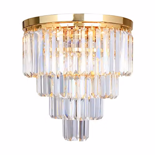 Netlighting Zumaline Amedeo Ceiling Light in Gold and Glass with 5x E14 Bulbs