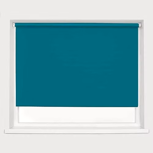 Caecus Petrol Blackout Roller Blind with UV Resistance and Thermal Insulation, Width: 150 cm, Drop: 160 cm