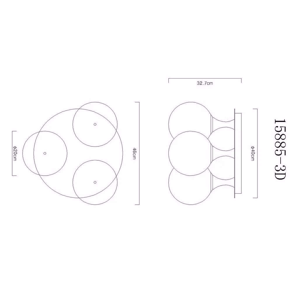 Netlighting Dalton Cluster Ceiling Light in Black with Grey Smoke Glass Spheres, 3x E27 – 3