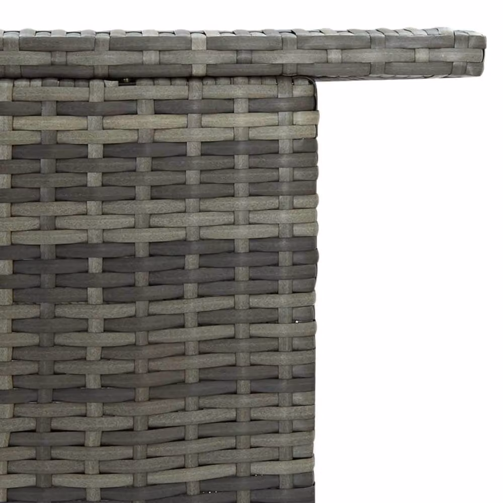 Berkfield Home Grey Poly Rattan Garden Bar Table, W/D/H: 120 x 55 x 110 cm – 3