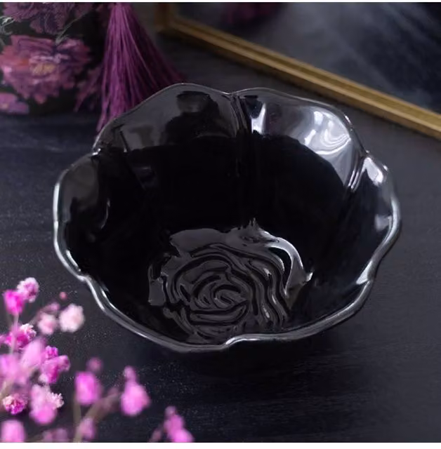 KDMD Black Rose Ceramic Trinket Dish – 1