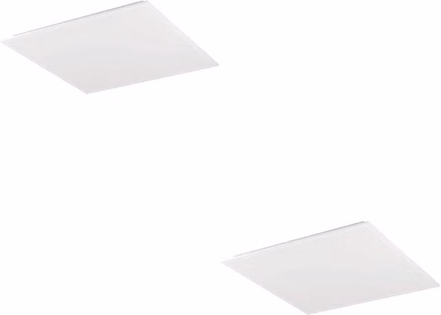 Loops 2 Pack White Square LED Semi Flush Ceiling Light Panel Lighting – 1