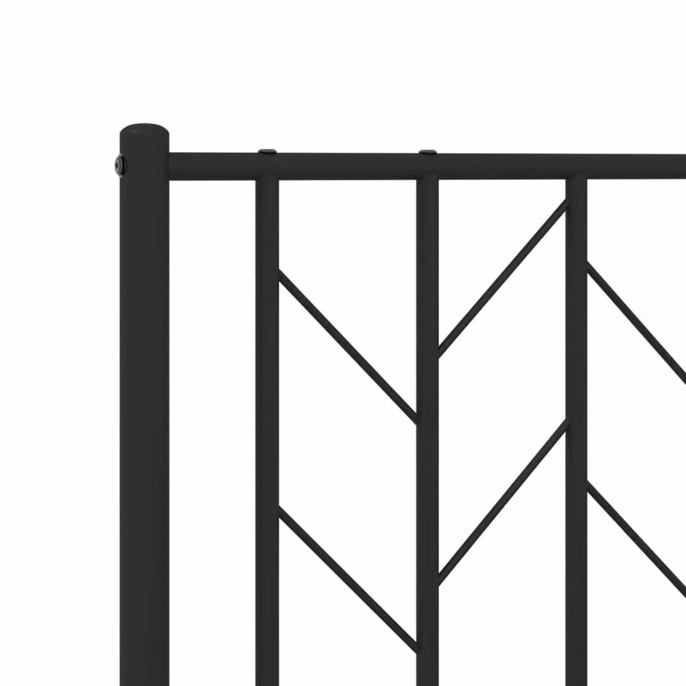 Berkfield Home Metal Bed Frame with Footboard in Black – 3