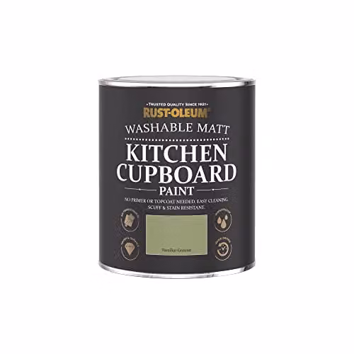 Rust-Oleum Green Kitchen Cupboard Paint in Matt Finish, Familiar Ground, 750ml – 3