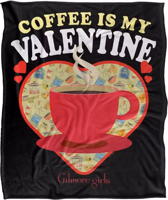 Warner Bros. Gilmore Girls Coffee Is My Valentine Super Soft Fleece Throw Blanket, W/D/H: 91 x 147 cm – 6