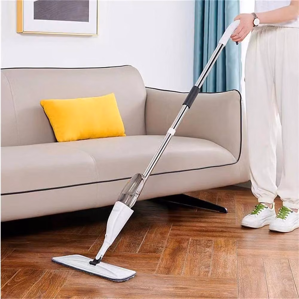 Nordara Wet and Dry 360 Degree Flat Spray Mop with 3 Microfibre Pads, White, Height: 100 cm – 4