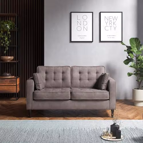 Furnishings For Less UK Eden 2 Seater Fabric Sofa in Grey – 2