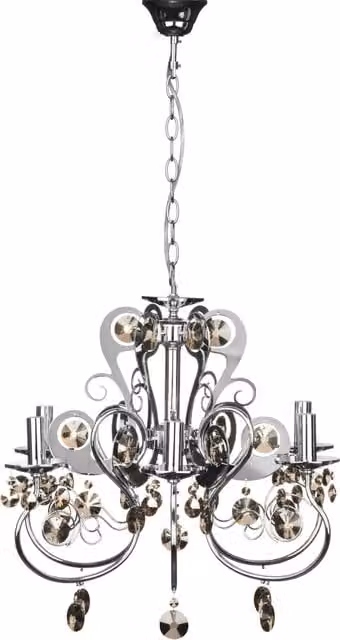 Orsina Crystal Ceiling Chandelier in Silver and Chrome – 1