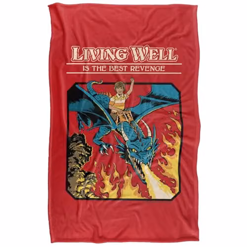 Steven Rhodes Living Well Silky Touch Super Soft Fleece Throw Blanket, Multicolour, W/D/H: 91 x 147 cm – 5
