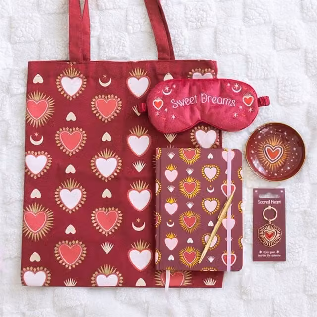 KDMK Sacred Heart A5 Hardcover Lined Notebook in Red