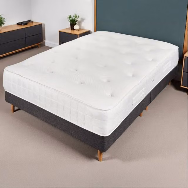 Madefor.living Windsor Single Medium Support Tufted Memory Top Mattress in White, W/D/H: 90 x 190 cm