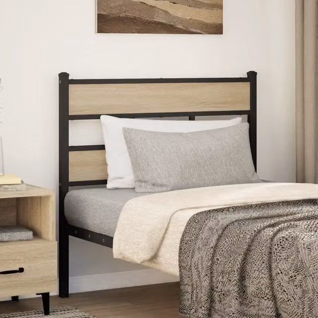 Berkfield Home Sonoma Oak Headboard in Brown, Width: 80 cm