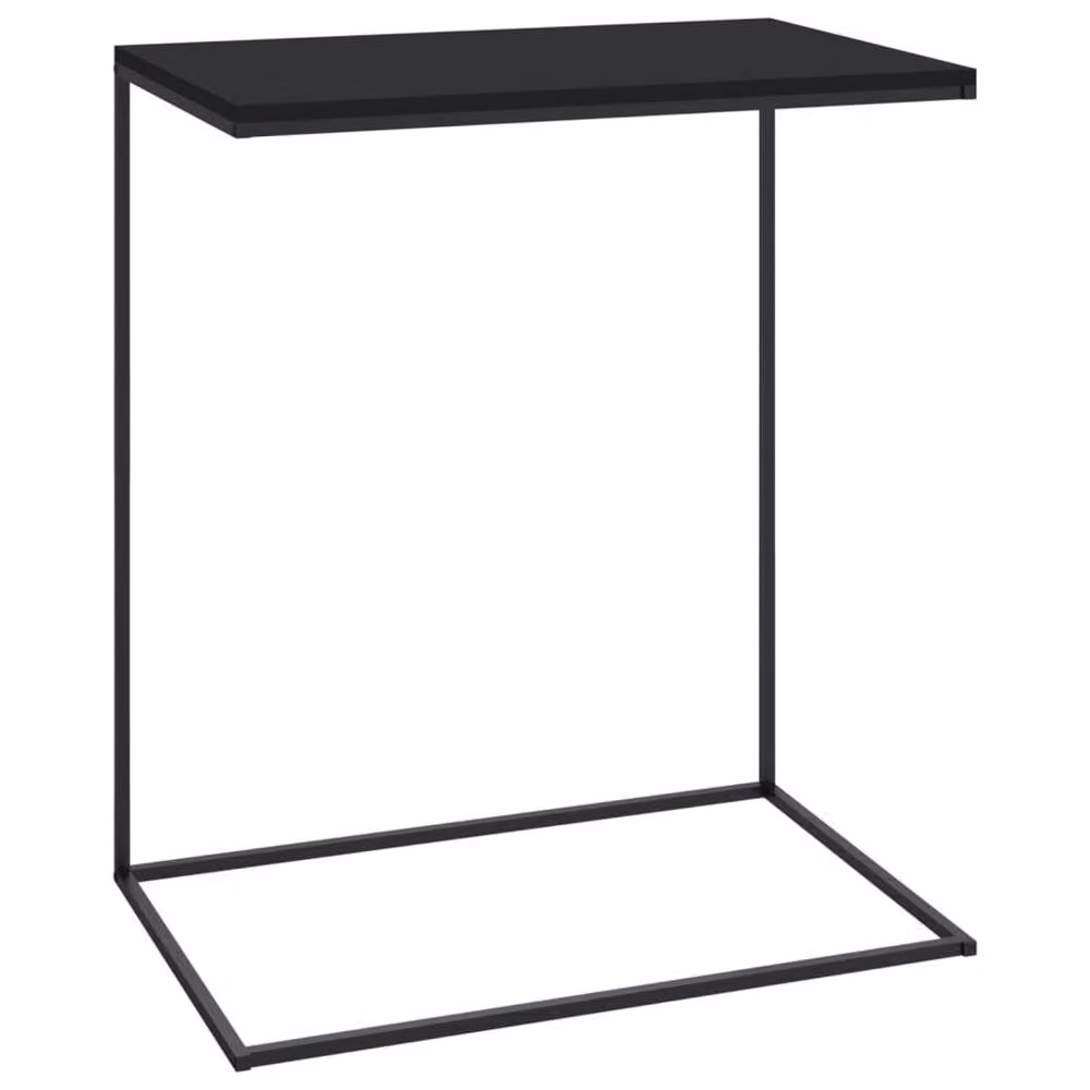 Berkfield Home Black Side Table in Engineered Wood W/D/H: 55 x 35 x 66 cm – 2