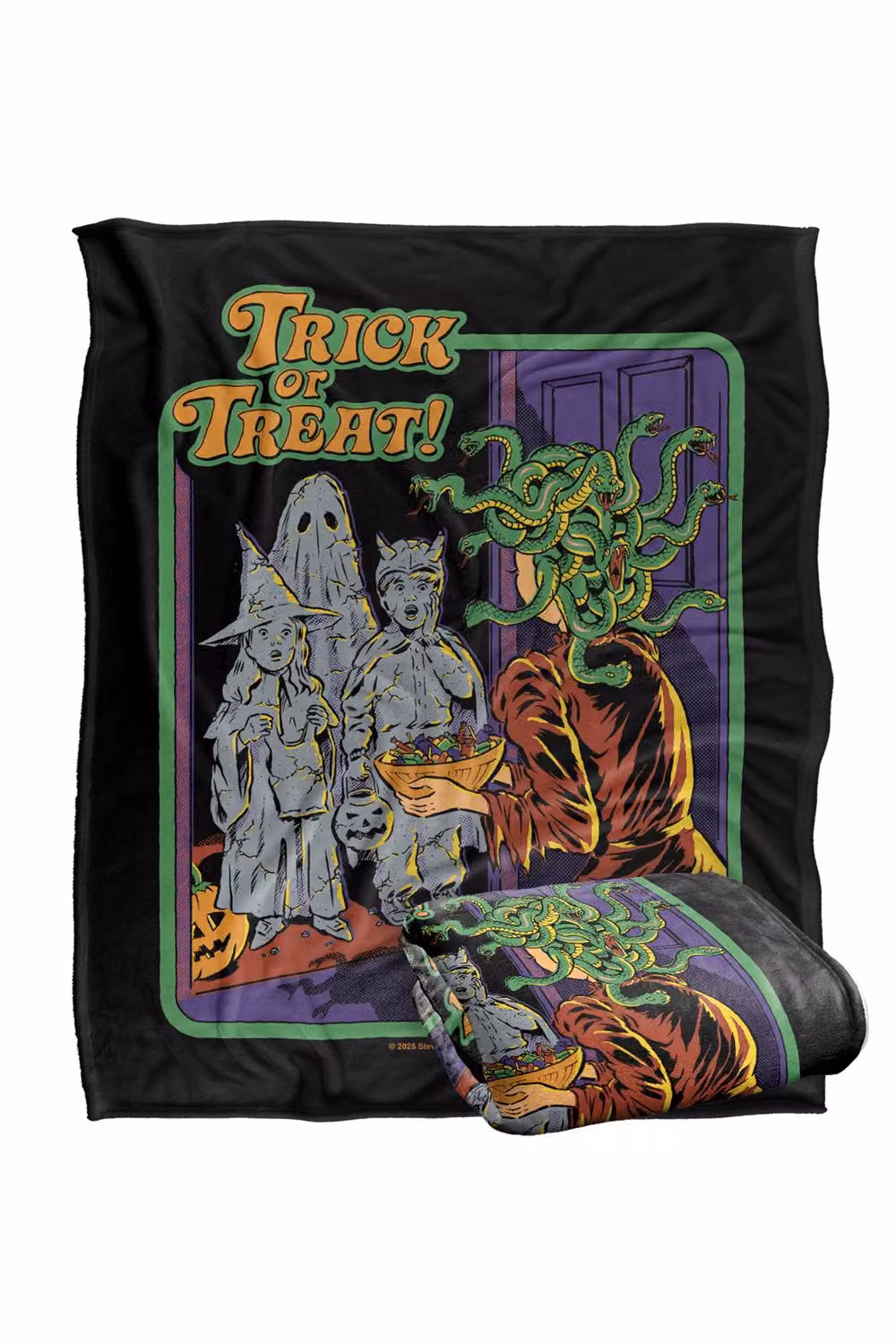 Steven Rhodes Trick Or Treat Multicolour Silky Touch Super Soft Fleece Throw Blanket W/D/H: 152 x 127 cm – 2