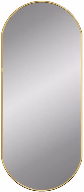 Berkfield Home Oval Wall Mirror in Gold, W: 70 cm, H: 30 cm