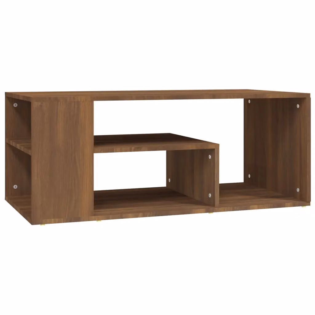 Berkfield Home Modern Rectangular Coffee Table in Brown Oak, W/D/H: 100 x 50 x 40 cm – 2