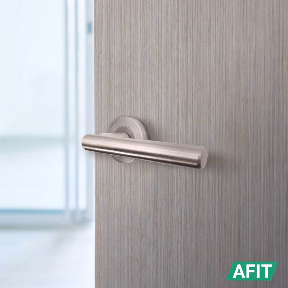 AFIT Olvera Range Satin Silver Round Rose T-Bar Door Handles, 3 Pairs – 2