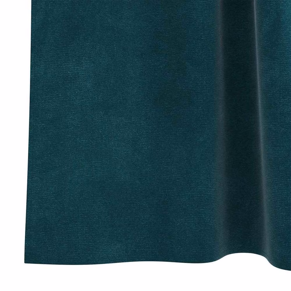 Berkfield Home Blackout Velvet Curtains in Petrol Green, 2 Pack, W: 140 cm x H: 225 cm – 6