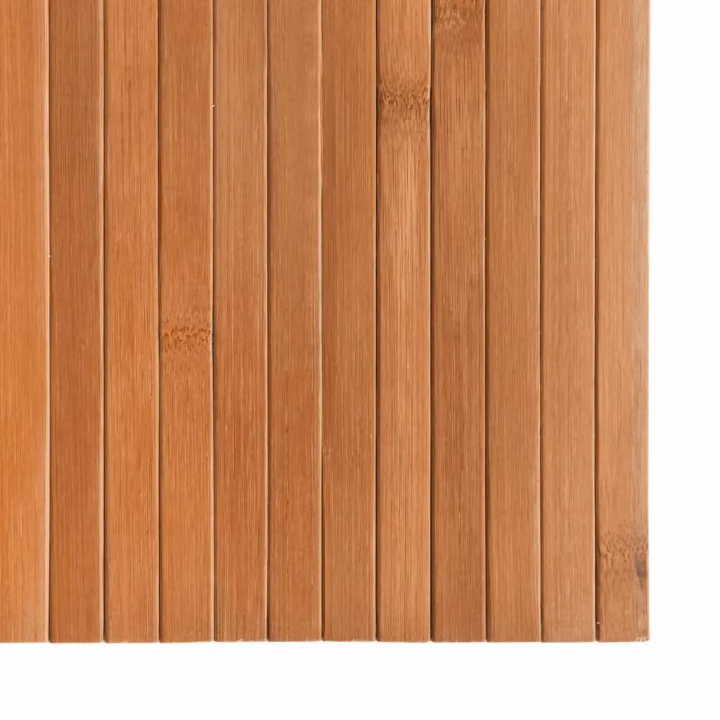Berkfield Home Rectangular Bamboo Rug in Brown, W/D/H: 60 x 200 cm – 2