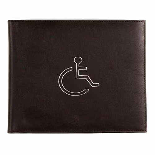 Mala Leather Odyssey Genuine Leather Disabled Badge and ID Wallet, Black, W/D/H: 17 x 13.5 x 0.5 cm