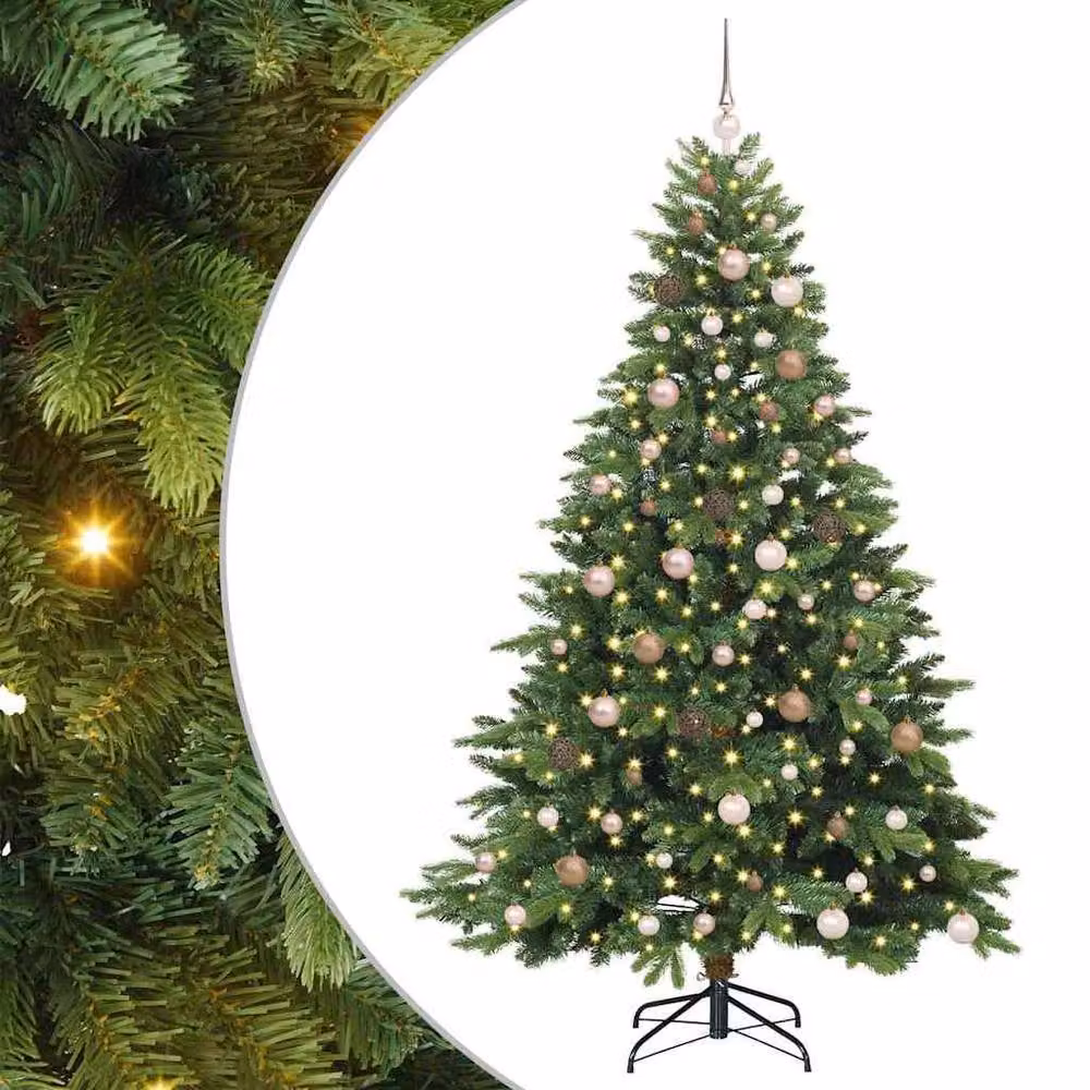 Berkfield Home Artificial Green Christmas Tree with 300 LEDs, Height: 210 cm – 2