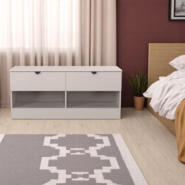 Bora Ready Assembled 2 Drawer Bed Box in Kashmir Matt