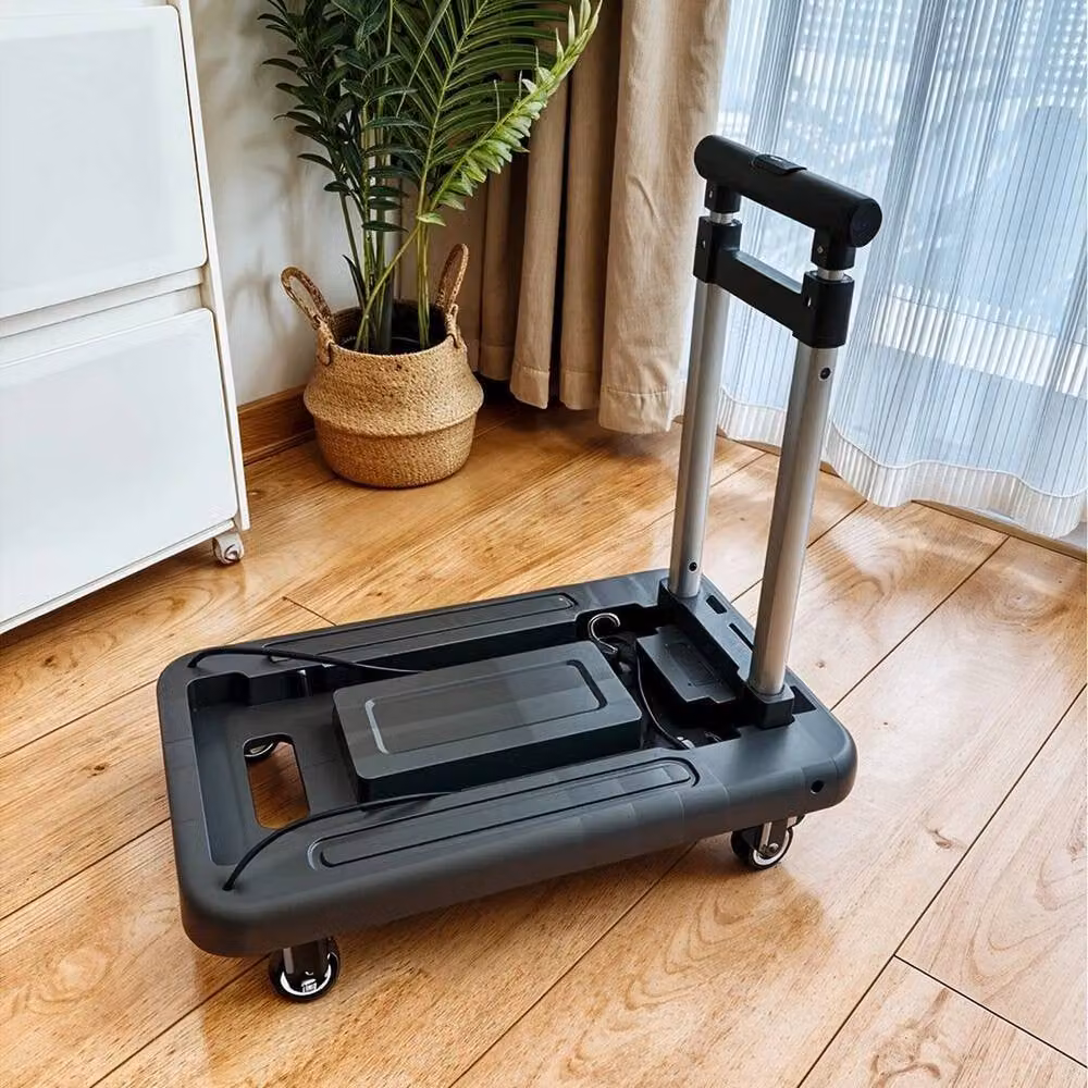 NESTLUNE Grey Lightweight Folding Hand Sack Trolley W/D/H: 100 x 40 x 30 cm – 4