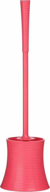 Orsina Pink and Black Plastic Slim Toilet Brush Set with Holder