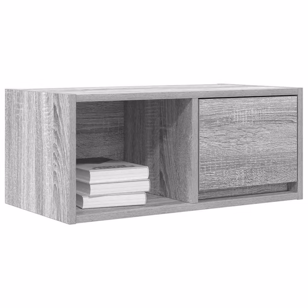 Berkfield Home Modern Grey Sonoma TV Cabinet W: 60 cm, D: 31 cm, H: 25.5 cm – 3