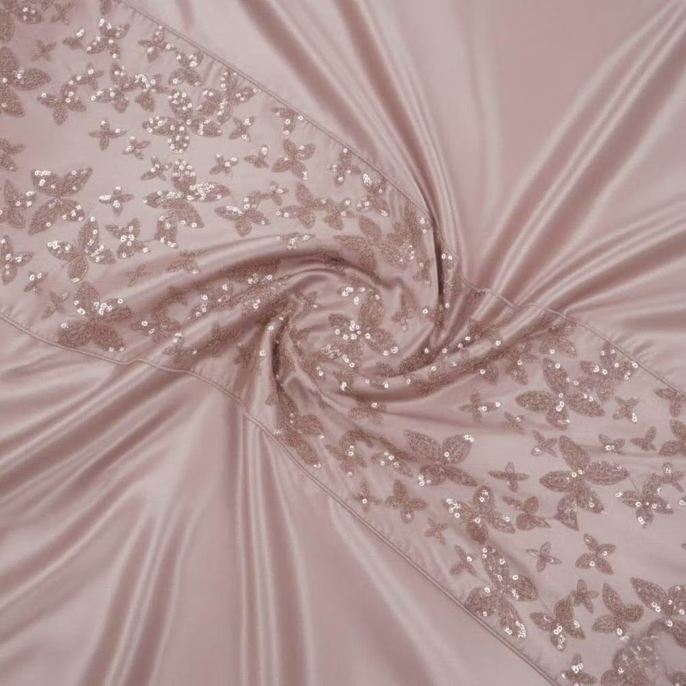 Snug City Pink Floral Embroidery Duvet Cover and Pillowcase Set, W/D/H: 140 x 200 cm – 2