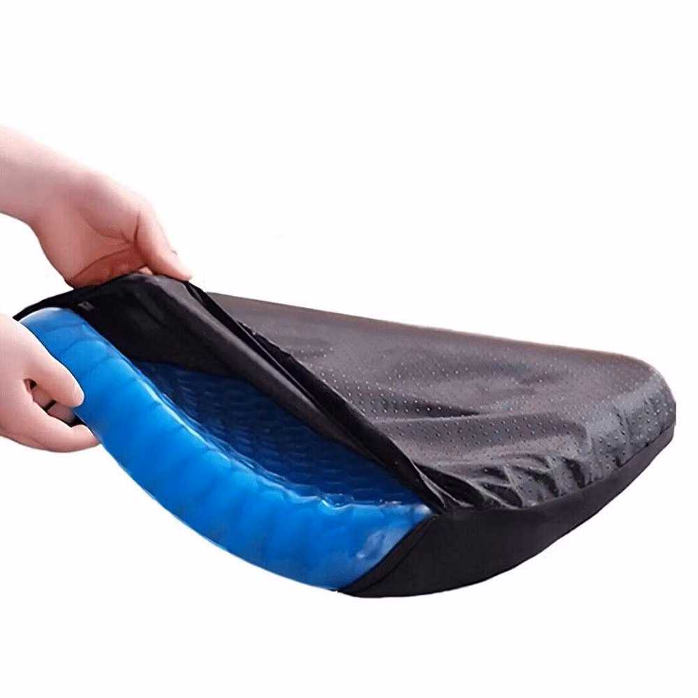 NESTLUNE Double Thick Honeycomb Gel Seat Cushion, Blue, W: 100 cm x D: 190 cm – 2