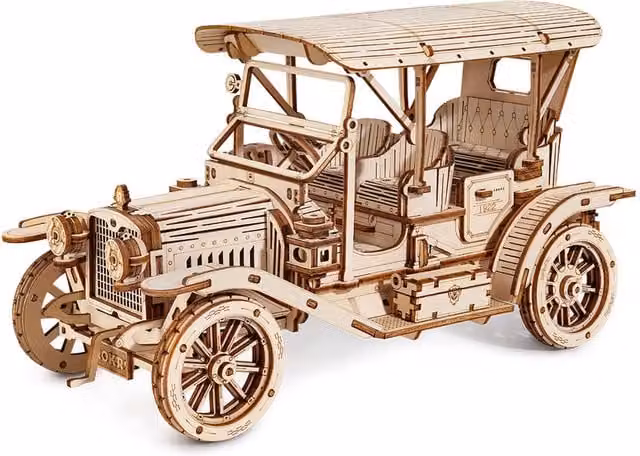 Syntego Classic Car Wooden Puzzle Craft Kit in Brown