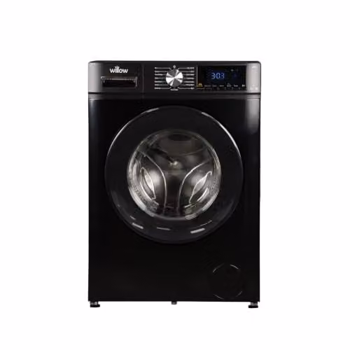 Willow Black Freestanding Front Loader Washing Machine with 1400 RPM and Child Lock – 1