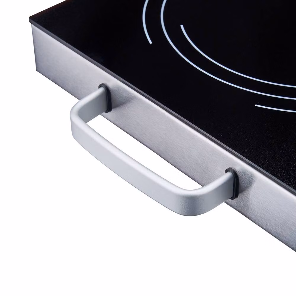Cooks Professional Double Electric Ceramic Hob Portable Hotplate 2500W in Black and Silver – 4