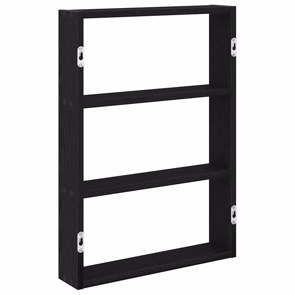 Berkfield Home Black Wall Mounted Shelf, W/D/H: 60 x 43 x 9 cm – 6