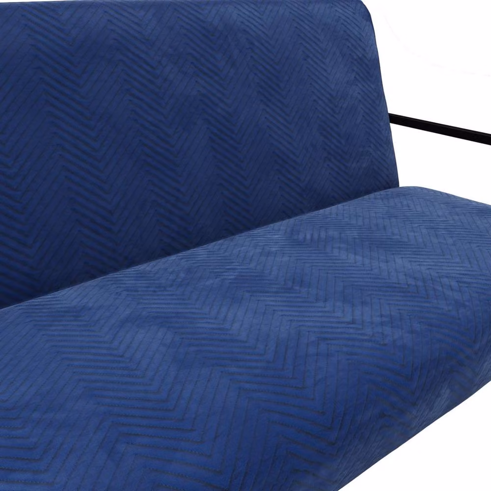 Lemon Pavilion Furniture Chance Sofa in Oxford Blue Velvet with Metal Frame, W/D/H: 132.5 x 83.0 x 78.0 cm – 3