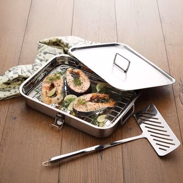 KitchenCraft Stainless Steel Smoking Oven in Silver