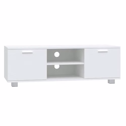 vidaXL Modern White TV Cabinet and Entertainment Centre Sideboard W/D/H: 120 x 40.5 x 35 cm