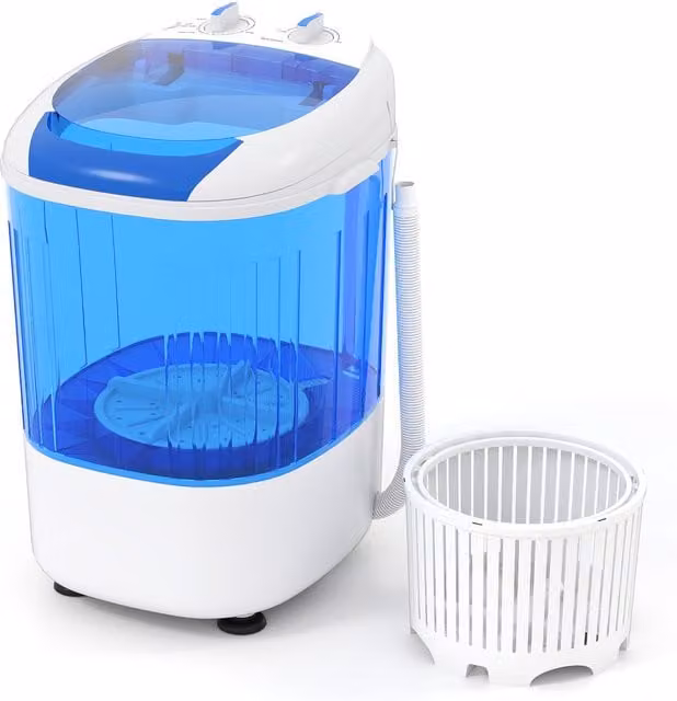 Costway Portable Mini Top Loader Washing Machine, Blue