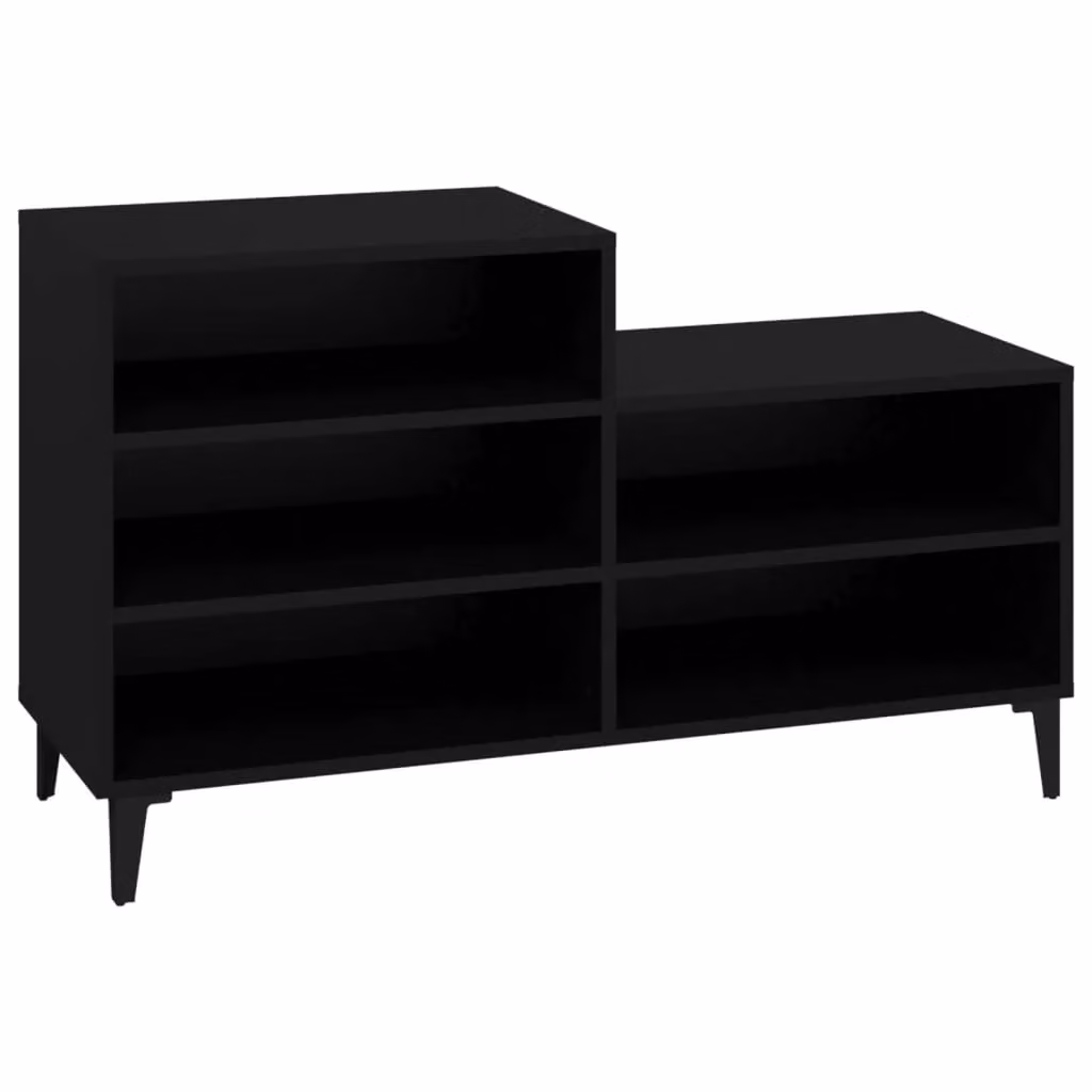 Berkfield Home Industrial Black Shoe Cabinet with Internal Shelves, W/D/H: 102 x 36 x 60 cm – 2